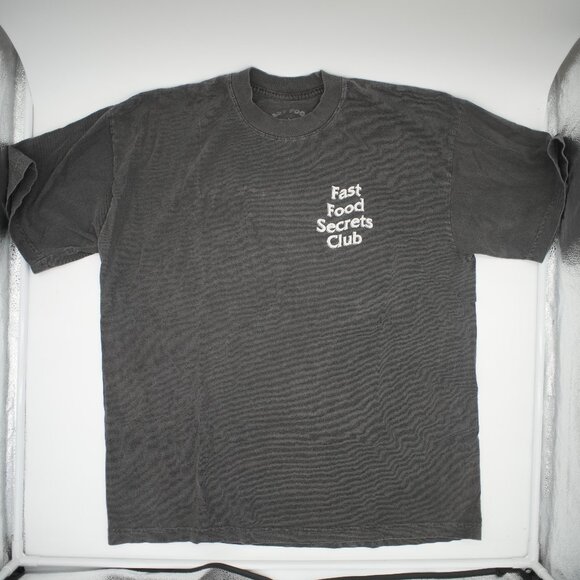 FAST FOOD SECRETS CLUB GRAPHIC T-SHIRT - Picture 1 of 4